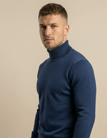 بافت یقه اسکی مردانه BY04