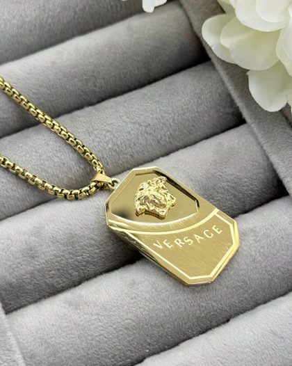 گردنبند مردانه طلایی VERSACE هدیه ولنتاین