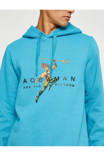 سویشرت آکوامن هوددار با مجوز چاپ شده 3WAM70574MK