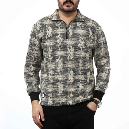 بلوز آستین بلند نیم زیپ مردانه مدل 6101882