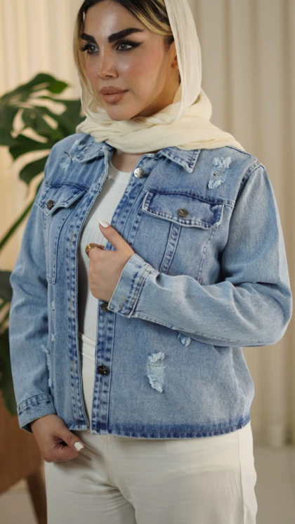 کراپ کت جیب پفکی کد 4123