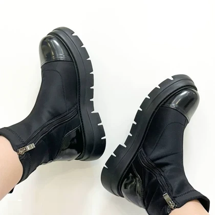 نیم بوت زنانه استرادیواریوس مدل 00013-Stradivarius-Flat-Ankle-Boots
