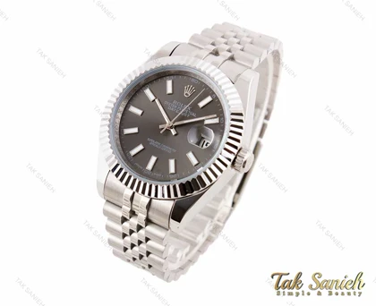ساعت رولکس مردانه دیت جاست 2 سیلور صفحه طوسی Rolex-3120-G
