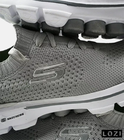 کفش کتانی بزرگ پا طوسی اسکیچرز SKECHERS مدل 2165