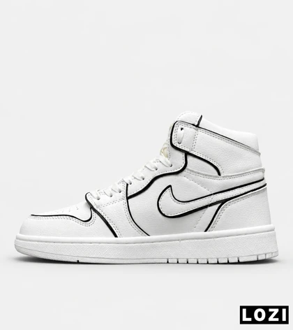 کتانی ساق‌دار نایک ایر جردن 1 سفید مدل 9692 استایل Streetwear