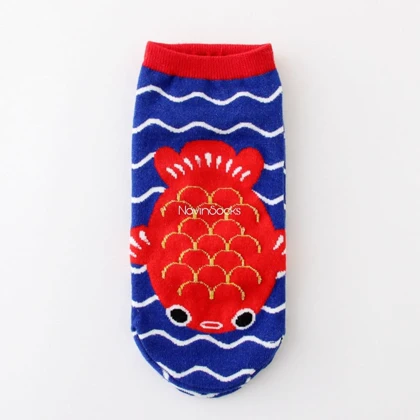 جوراب مچی طرح ماهی و گربه