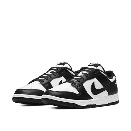 کتانی نایک اس بی دانک بدون ساق سفید مشکی پاندا Nike Dunk Low Retro "Black / White - Panda" sneakers