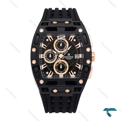 ساعت مچی مردانه نیوی فورس NF7105 مشکی رزگلد NaviForce-6992-G