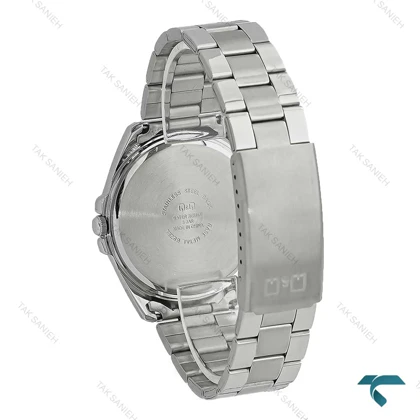 ساعت کیو اند کیو مردانه اورجینال نقره ای دو تقویمه QQ-8245-G