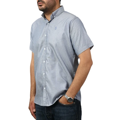 پیراهن آستین کوتاه راه راه مردانه برند مد مدل 141121019