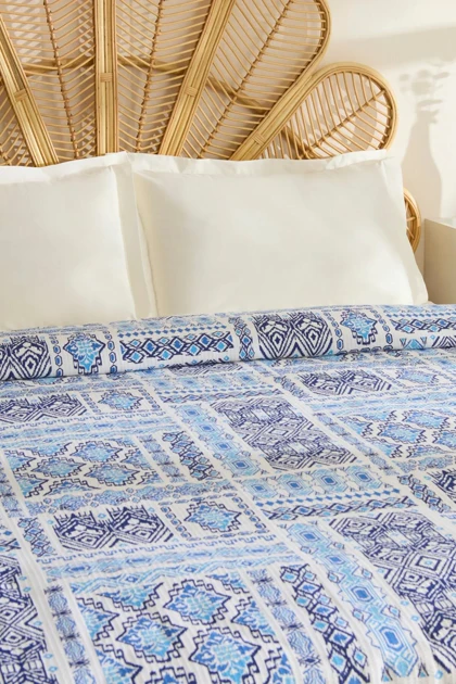 روتختی پیکه دو نفره Karaca Home مدل Lunara پنبه - آبی