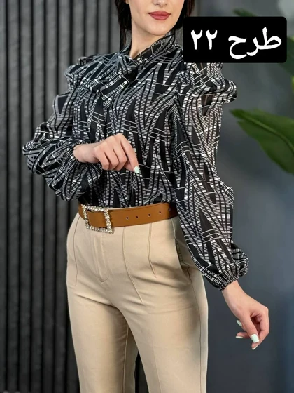 شومیز آستین پف کد 1738