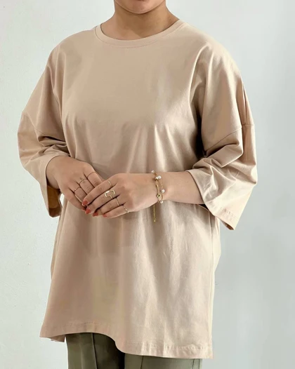 تیشرت لانگ ساده کد 4832