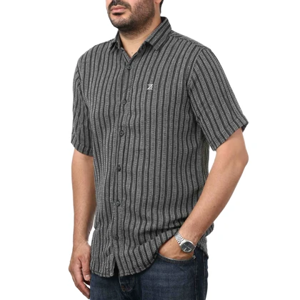 پیراهن آستین کوتاه کنفی مردانه مدل 6111103