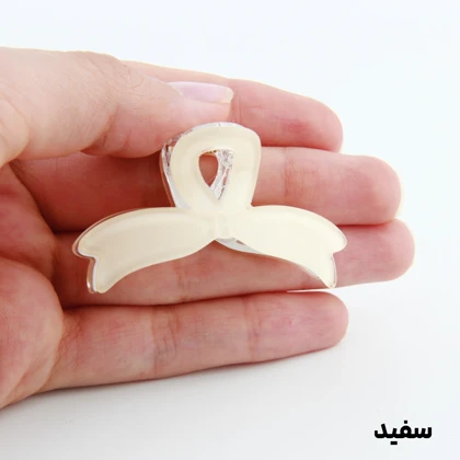 کلیپس دخترانه مدل پاپیون دنباله دار طرح شیشه ای