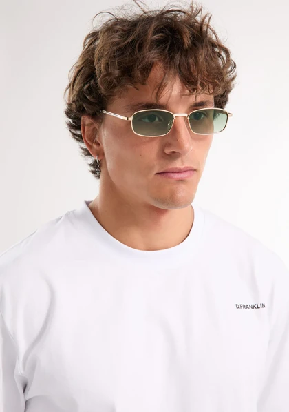 عینک آفتابی دی فرانکلین مدل D.franklin Square Legacy Gold / Gradient Green