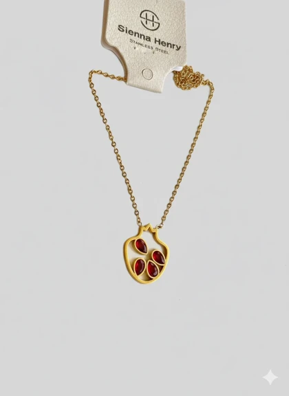 گردنبند دخترانه انار شب یلدا کد 1691