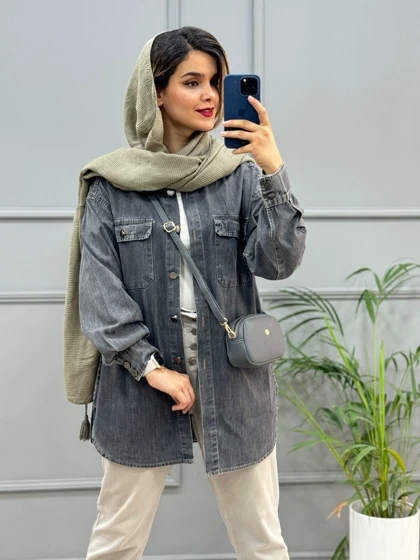 مانتو جین ساتین