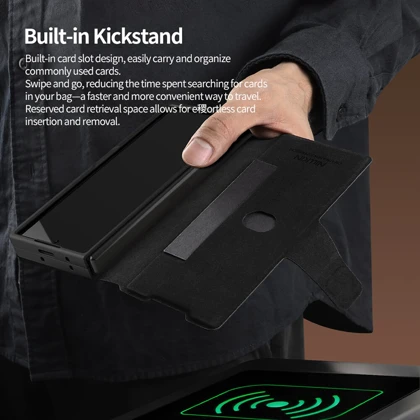 کیف گوشی سامسونگ Galaxy Z Fold7 نیلکین Nillkin Aoge Leather - قابل تبدیل به هولدر موبایل