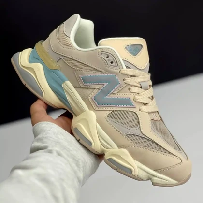 کتانی نیوبالانس 9060 کرم آبی New Balance 9060 Cream Blue