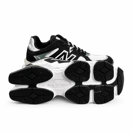 کفش کتانی بزرگ پا مدل نیوبالانس 9060 مشکی سفید New Balance 9060