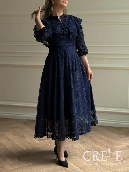 پیراهن گیپور جلو چین