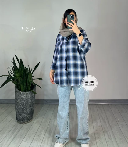 مانتو چهارخونه پنبه 1