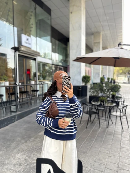 دورس راه راه سورمه ای Pull&Bear217