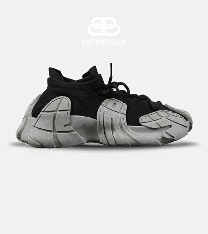 کفش کتانی مردانه مشکی طوسی BALENCIAGA مدل 7492