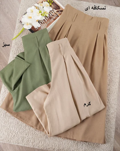دامن شلواری لینن مژده کد 29718