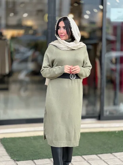 بافت بلند وارداتی یقه اسکی کد 688