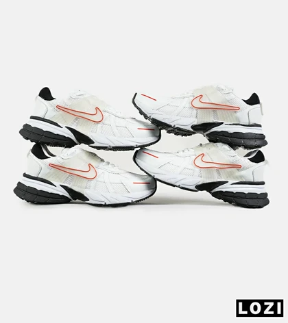 کفش کتانی مردانه و زنانه سفید قرمز مشکی Nike cushlon مدل 7445
