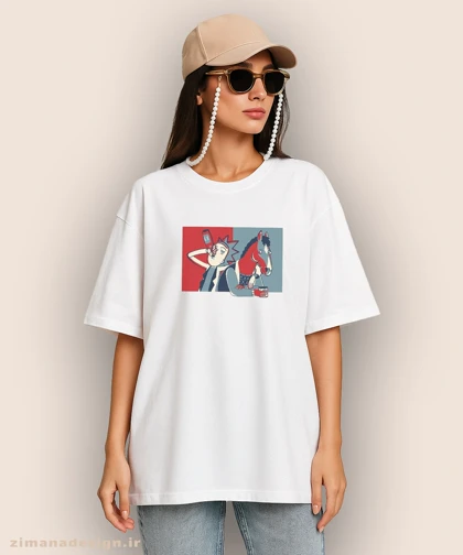 تیشرت لش مردانه و زنانه طرح ریک اند مورتی کد 887