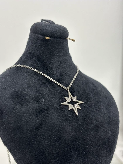 گردنبند نقره زنانه ستاره قطبی 973