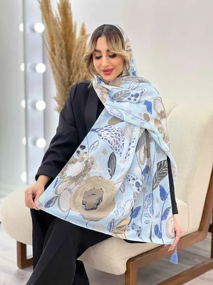 شال طرح گل آفتاب گردان