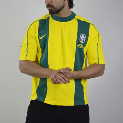 تیشرت فوتبالی برزیل مدل Nike-ZRA-4D0663 زرد