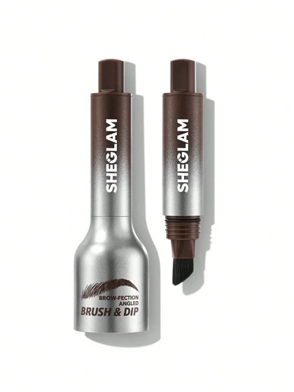 هاشور ابرو شیگلم رنگ Chocolate ضد آب SHEGLAM Brow-Fection Angled Brush & Dip