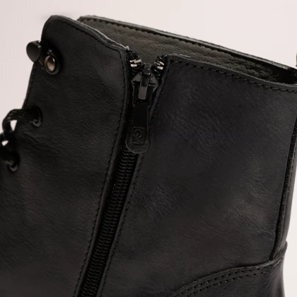 نیم بوت چرم مردانه مشکی مدل fabio