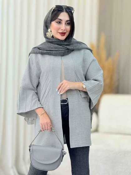 مانتو برش‌دار جلو باز