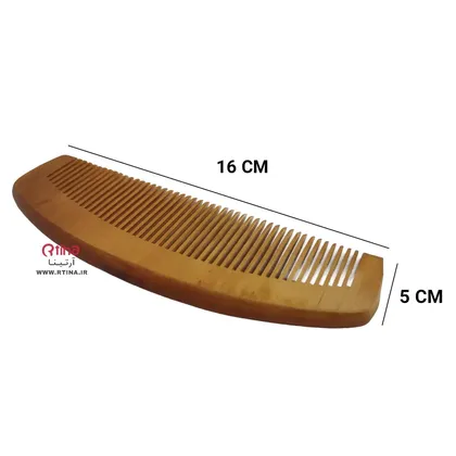 شانه چوب بامبو سایز 15cm دندانه ریز