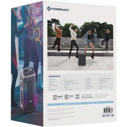 اسپیکر بلوتوثی با میکروفون کارائوکه پاورولوژی PWLAU013