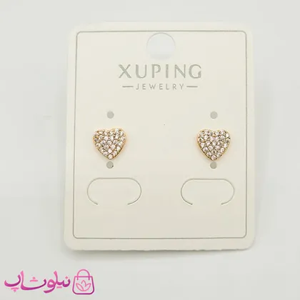 گوشواره میخی ژوپینگ قلبی کوچک