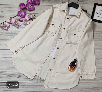 مانتو کتان دوجیب کد 50206