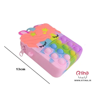 کیف پاپیتی اسب تک شاخ سیلیکونی سایز 13cm