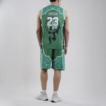 ست رکابی و شلوارک بسکتبالی شیکاگو بولز مدل Nike-DRI FIT-5B104 سبز