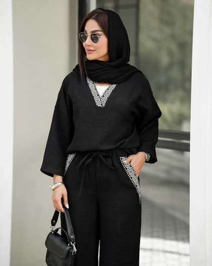 مانتو شلوار یقه هفت