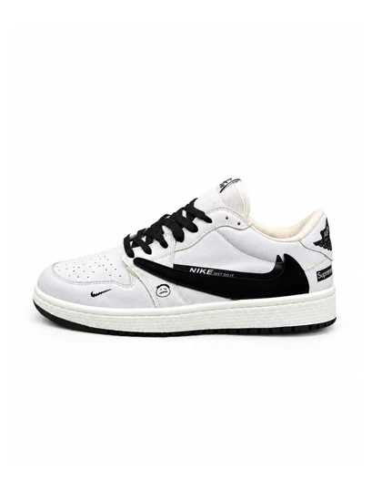 کفش کتانی مردانه مدل نایکی ترویس سوپریم سفید مشکی Nike travis supreme