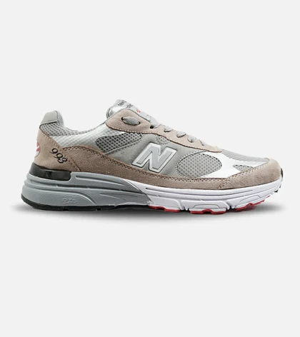کفش کتانی بزرگ پا طوسی کرم NEW BALANCE 993