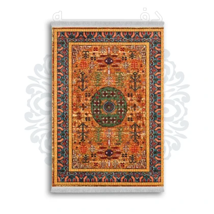 *جدید* فرشینه از جنس پارچه شانل مخمل ترک طرح فانتزی برند دفه کد 1845