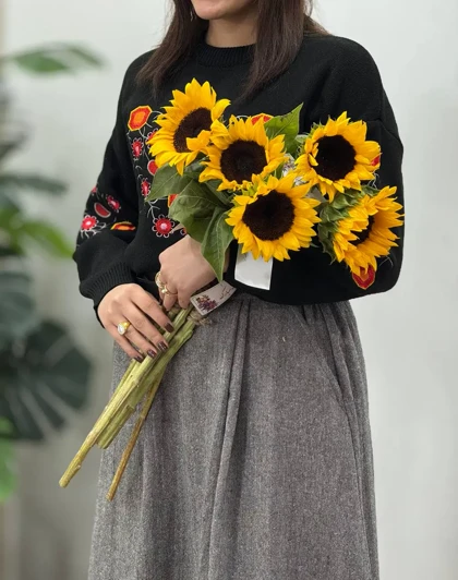 پلیور بافت ترک گلدوزی گلرخ